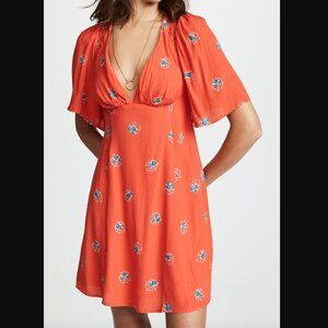 Free People Mockingbird Floral Mini Dress Size 6